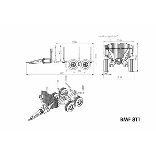 Vyvážecí vlek BMF 8T1E