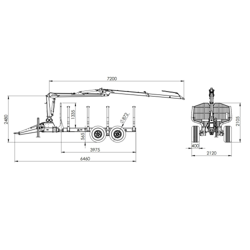 Vyvážecí vlek BMF 10T2