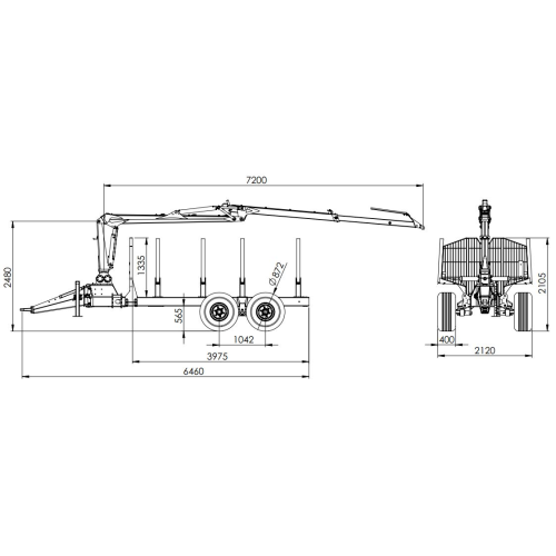 Vyvážecí vlek BMF 10T2 Pro