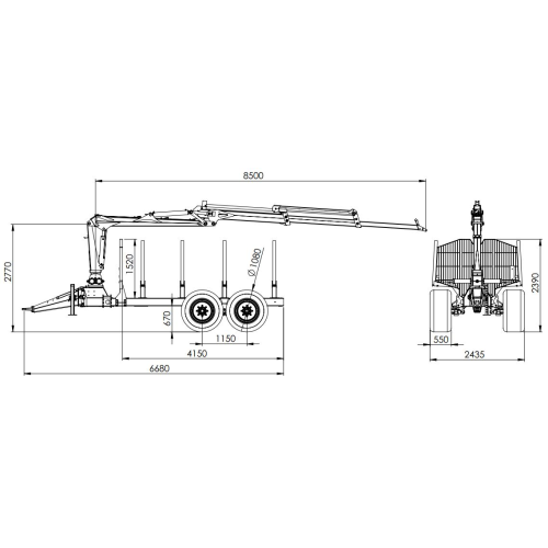 Vyvážecí vlek BMF 14T2 Pro