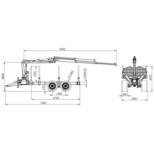 Vyvážecí vlek BMF 16T1 Pro