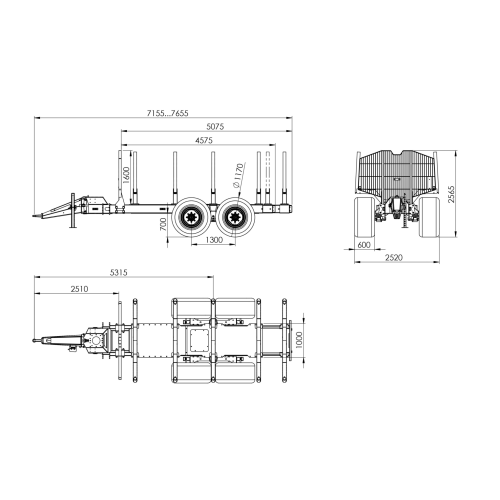 Vyvážecí vlek BMF 17T2 Pro