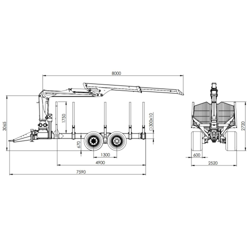 Vyvážecí vlek BMF 18T1 Pro